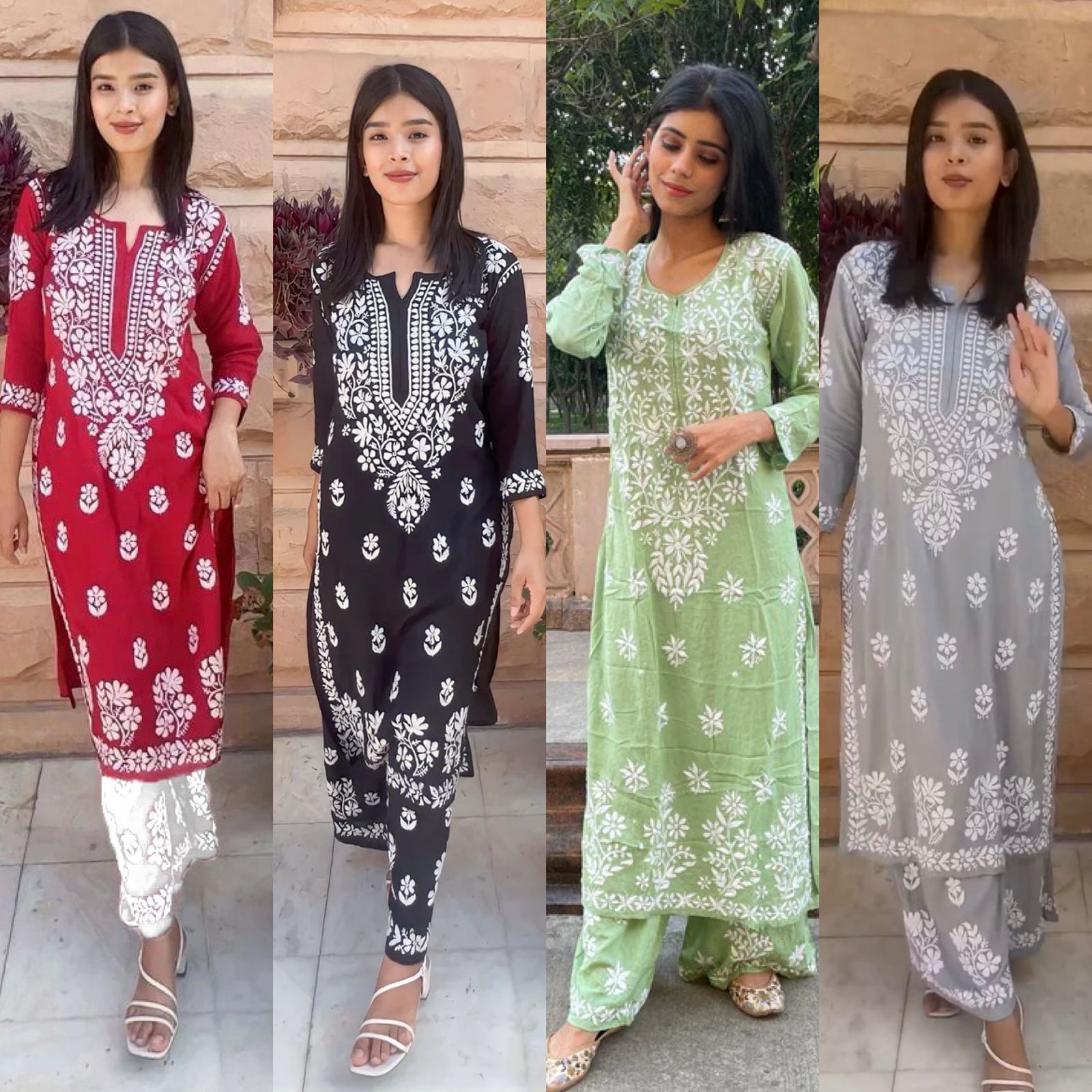5650 Aarohi Rayon Kurti Pant Set