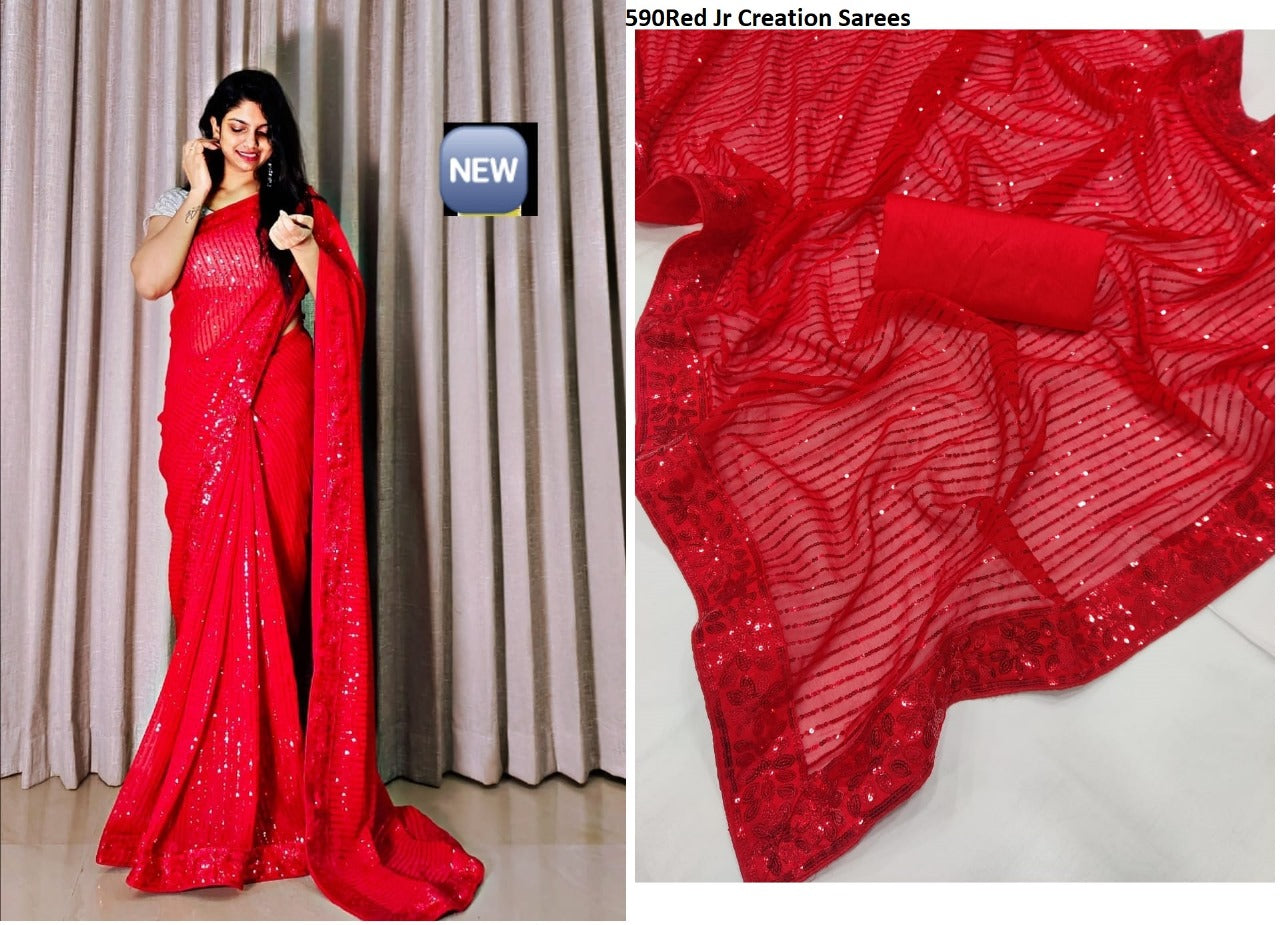 590 Jr Georgette Sarees
