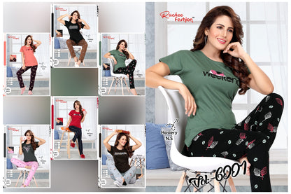 6001 Ruchee Fashion Sinker Pyjama Night Suits