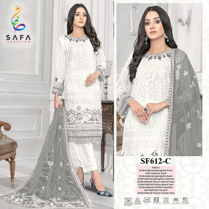 612 Colours Safa Creation Georgette Pakistani Salwar Suits