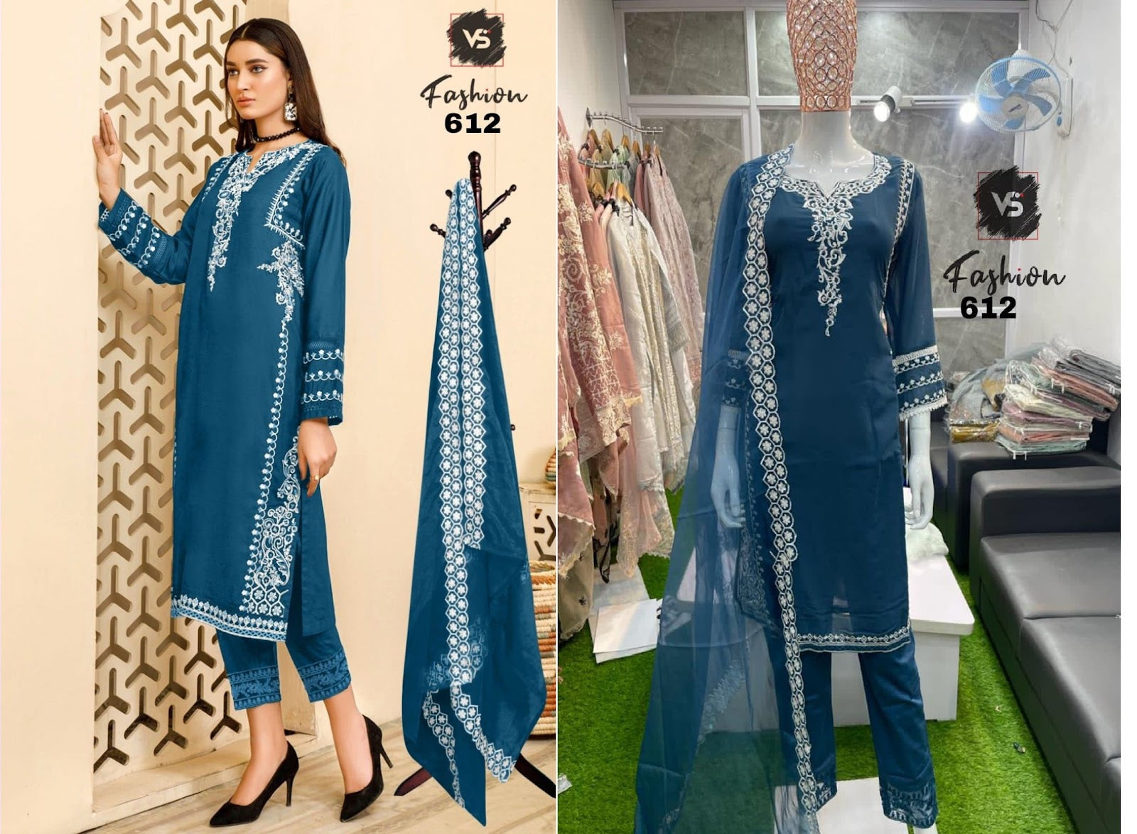612 Vs Fashion Georgette Pakistani Readymade Suits