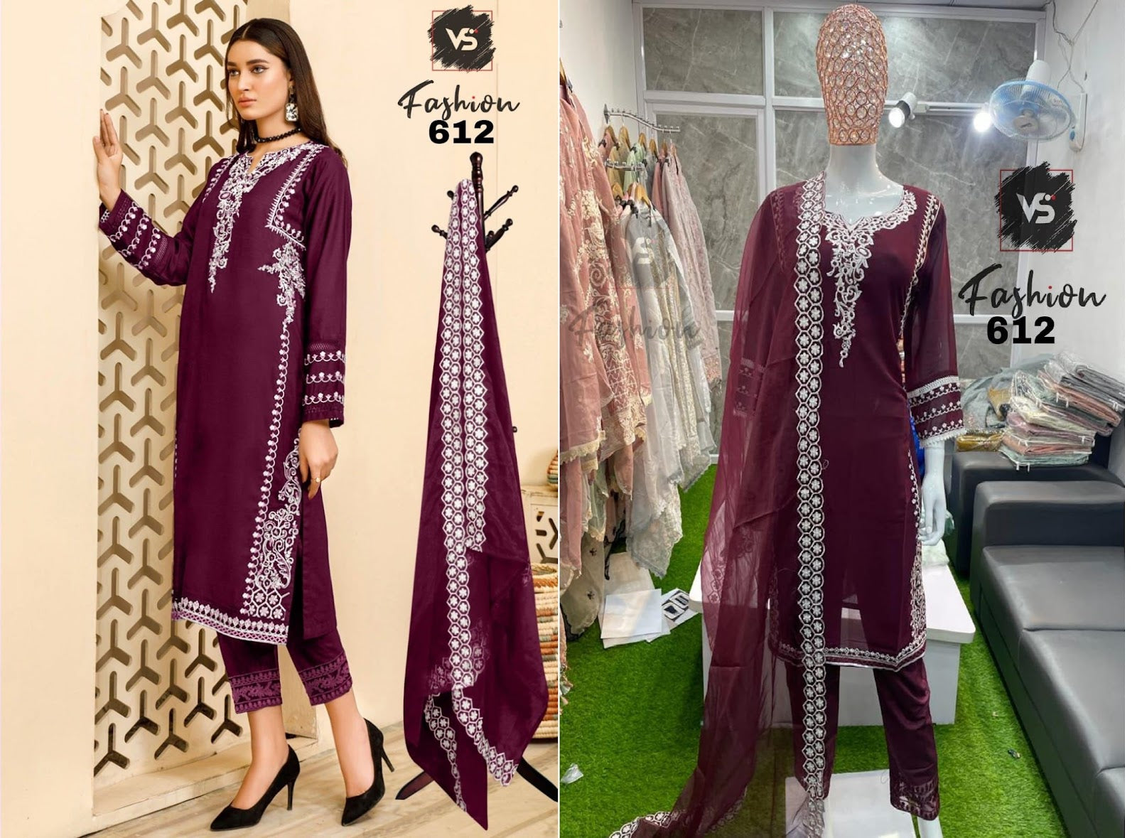 612 Vs Fashion Georgette Pakistani Readymade Suits