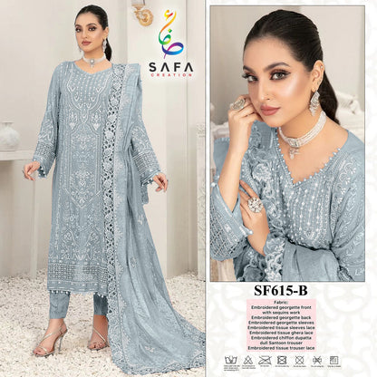 615 Safa Creation Georgette Pakistani Salwar Suits