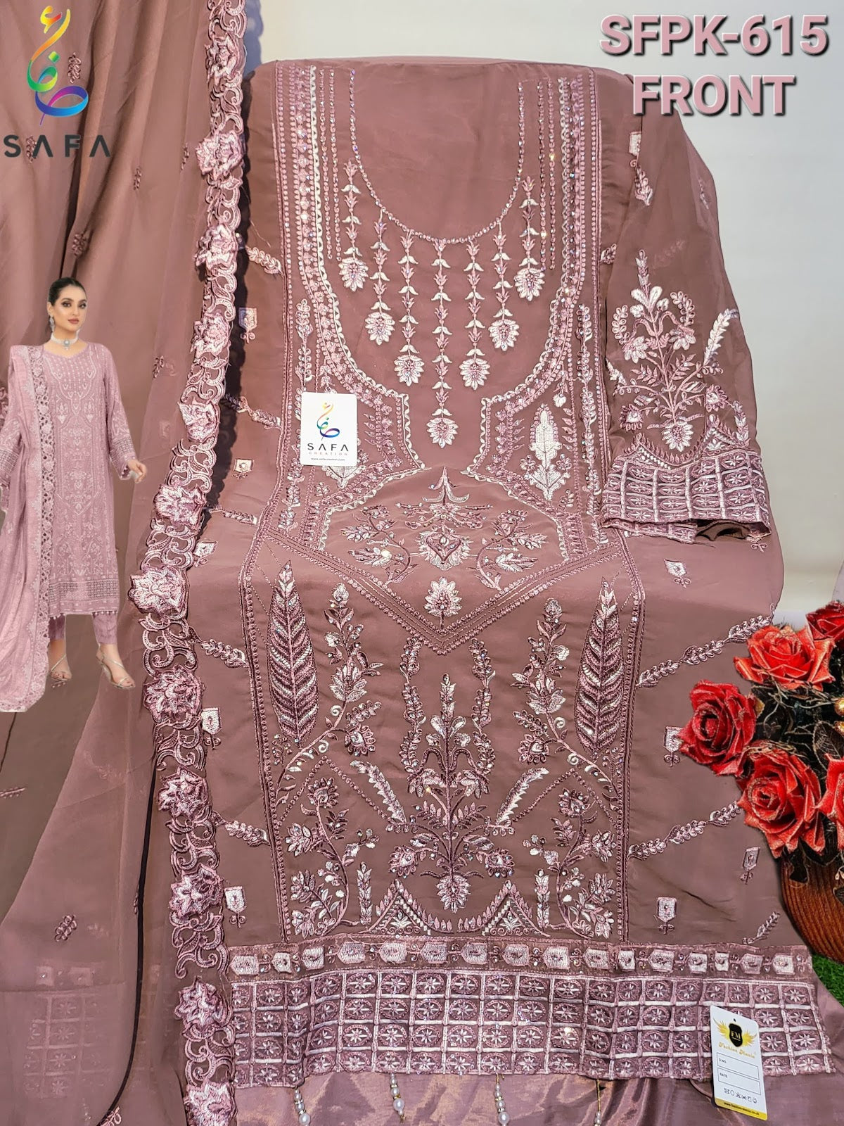 615 Safa Creation Georgette Pakistani Salwar Suits