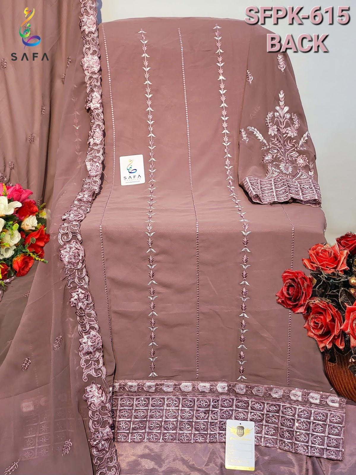 615 Safa Creation Georgette Pakistani Salwar Suits