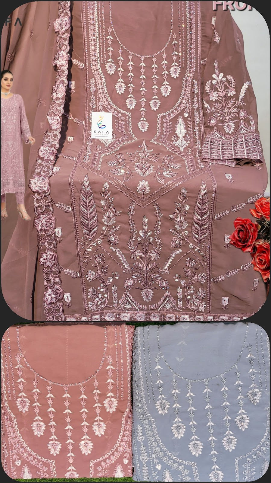 615 Safa Creation Georgette Pakistani Salwar Suits