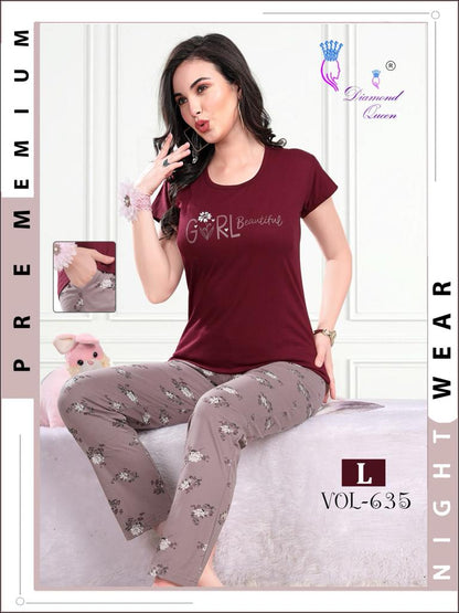 635 Diamond Queen Sinker Pyjama Night Suits