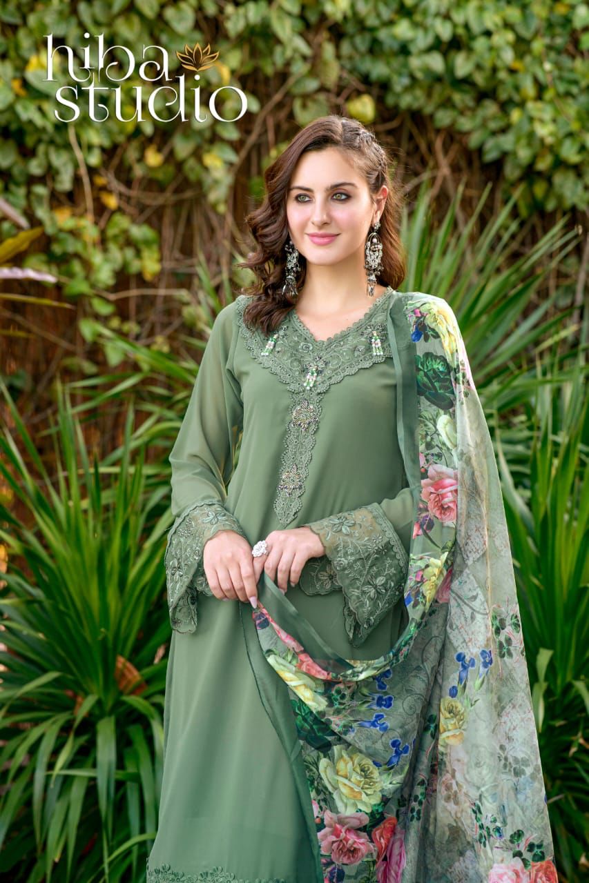 63 Hiba Studio Georgette Pakistani Readymade Suits