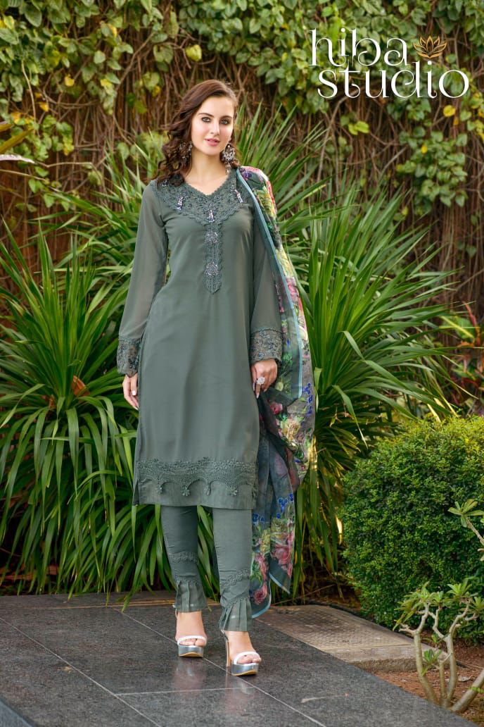 63 Hiba Studio Georgette Pakistani Readymade Suits