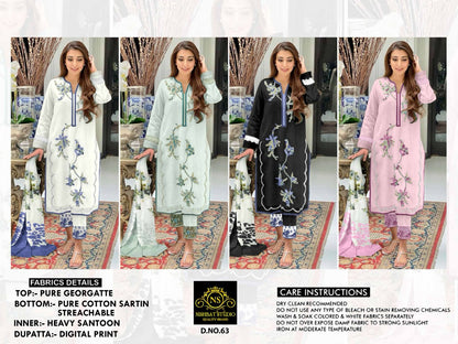 63 Nishbat Studio Georgette Pakistani Readymade Suits