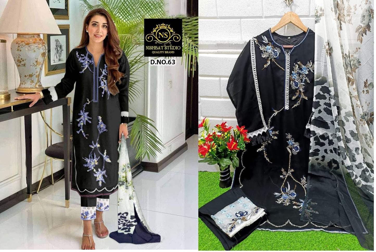 63 Nishbat Studio Georgette Pakistani Readymade Suits