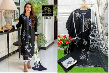 63 Nishbat Studio Georgette Pakistani Readymade Suits