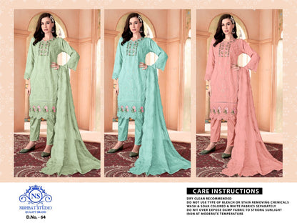 64 Nishbat Studio Organza Pakistani Readymade Suits