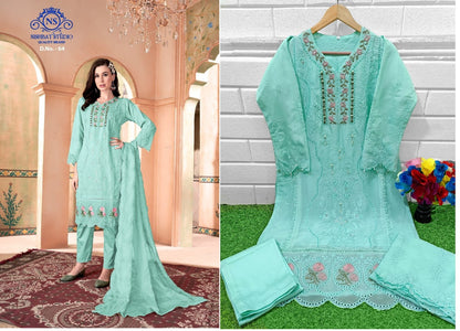 64 Nishbat Studio Organza Pakistani Readymade Suits