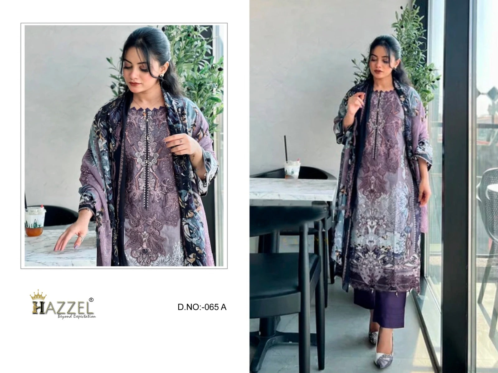 65 Hazzel Cotton Pakistani Patch Work Suits