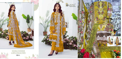 66-Needle Wonder Lawn Hazzel Cotton Pakistani Patch Work Suits