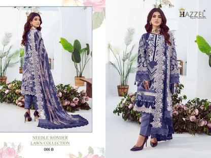 66-Needle Wonder Lawn Hazzel Cotton Pakistani Patch Work Suits