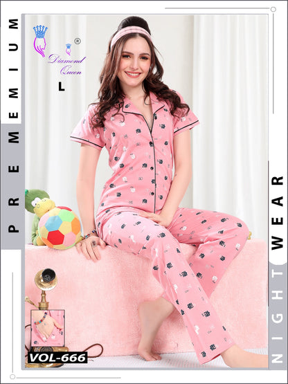 666 Diamond Queen Sinker Collar Night Suits