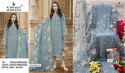 66 Kross Kulture Organza Pakistani Salwar Suits