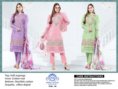 66 Nishbat Studio Organza Pakistani Readymade Suits