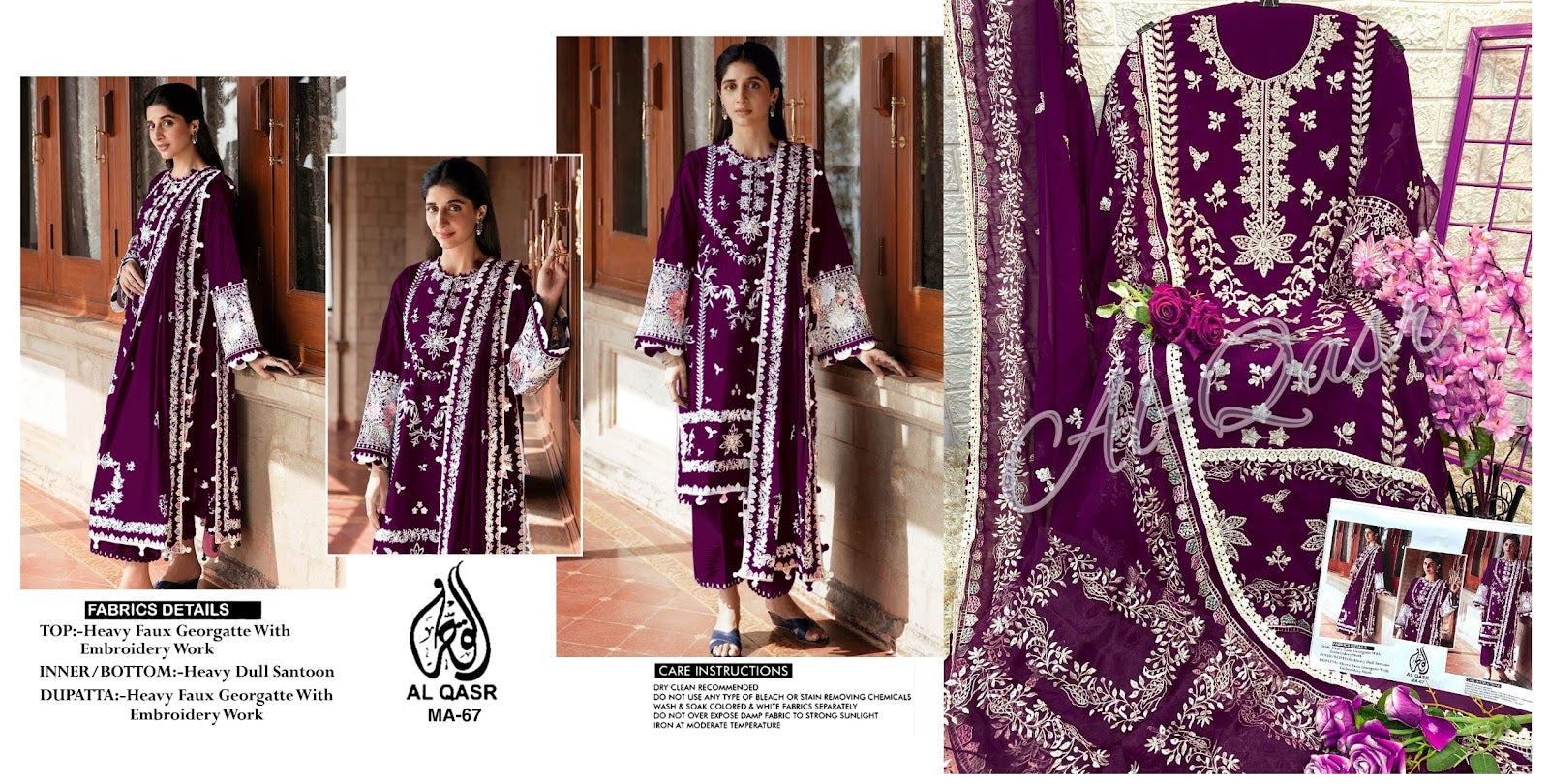 Heavy Net With Embroidery Designer Pakistani Suit Pista Color DN 8107
