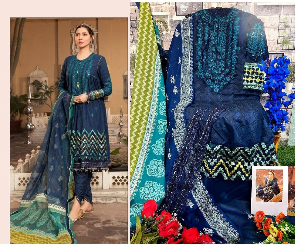 68 Hazzel Cotton Pakistani Patch Work Suits