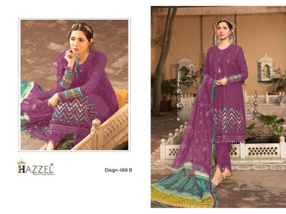 68 Hazzel Cotton Pakistani Patch Work Suits
