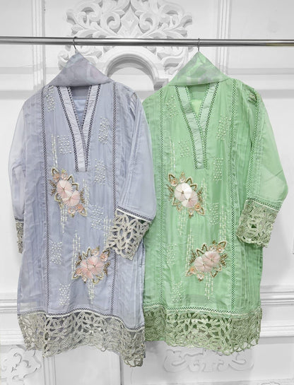 68 Nishbat Studio Organza Pakistani Readymade Suits