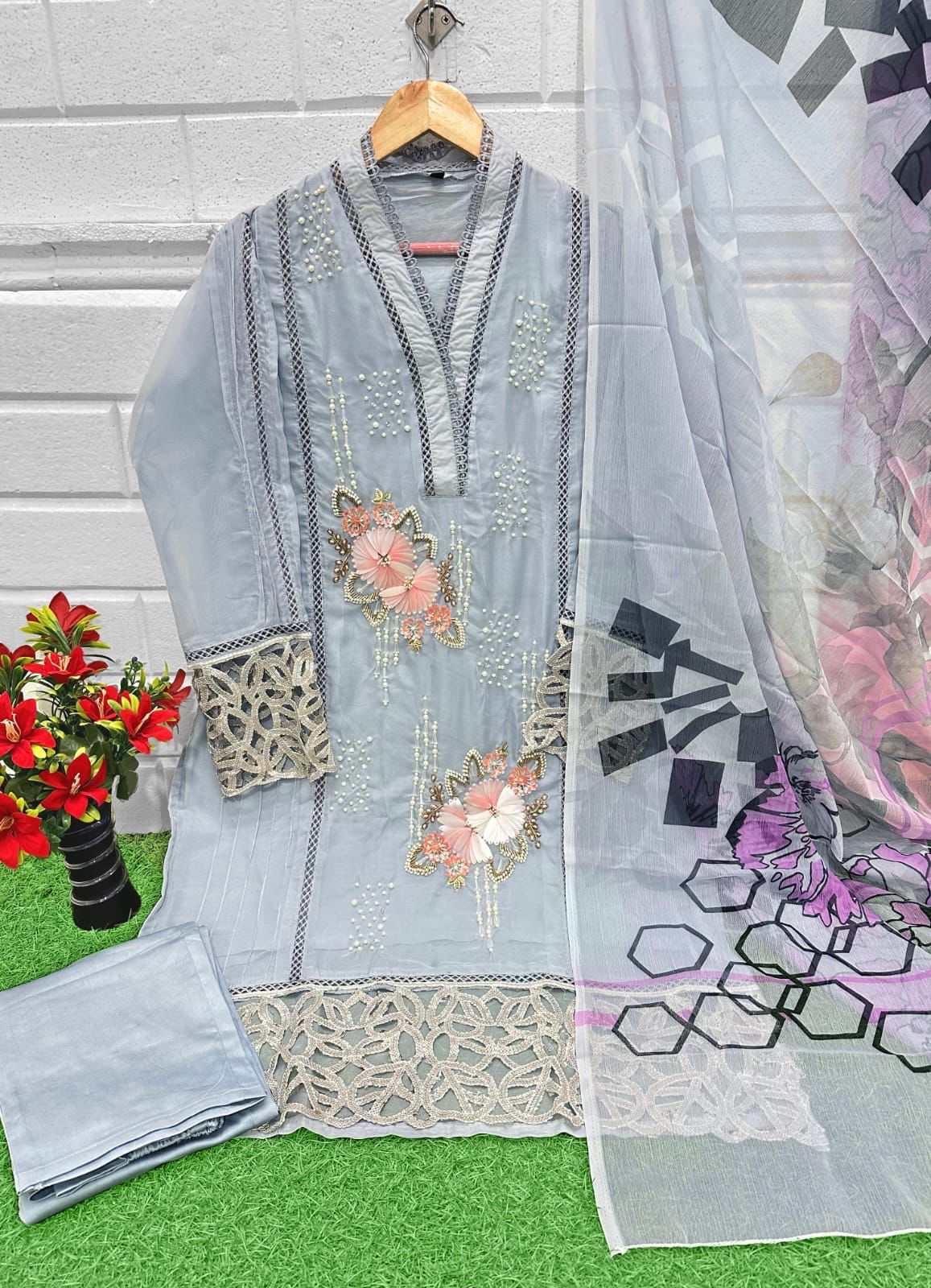 68 Nishbat Studio Organza Pakistani Readymade Suits