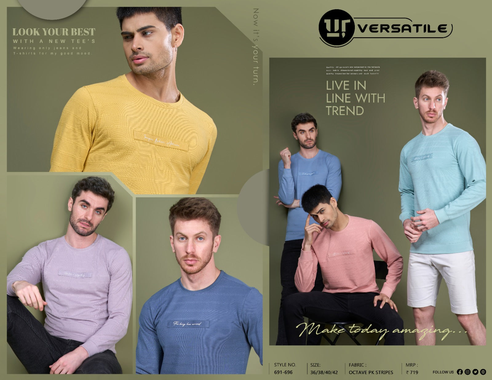 691-696 Versatile Mens Tshirts