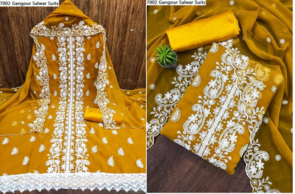 7002 Gangour Georgette Salwar Suits