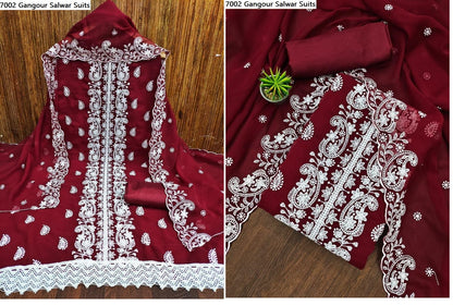 7002 Gangour Georgette Salwar Suits