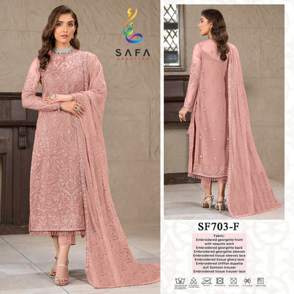 703-Colour Safa Creation Georgette Pakistani Salwar Suits