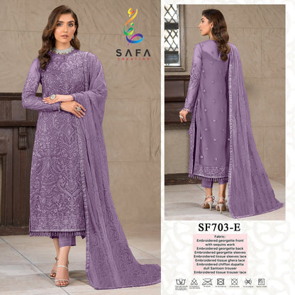 703-Colour Safa Creation Georgette Pakistani Salwar Suits