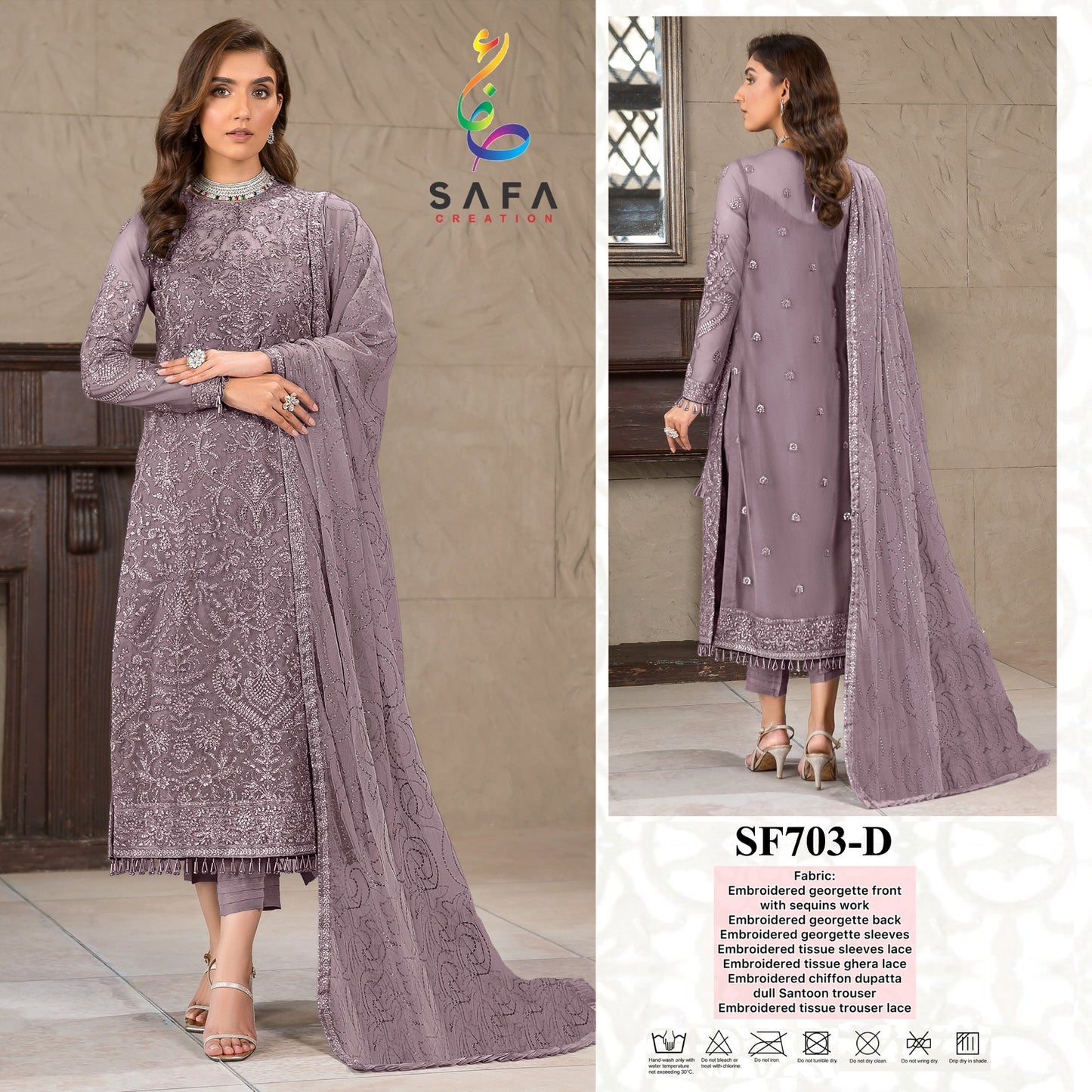 703-Colour Safa Creation Georgette Pakistani Salwar Suits