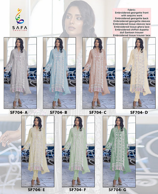 704-Colors Safa Creation Georgette Pakistani Salwar Suits