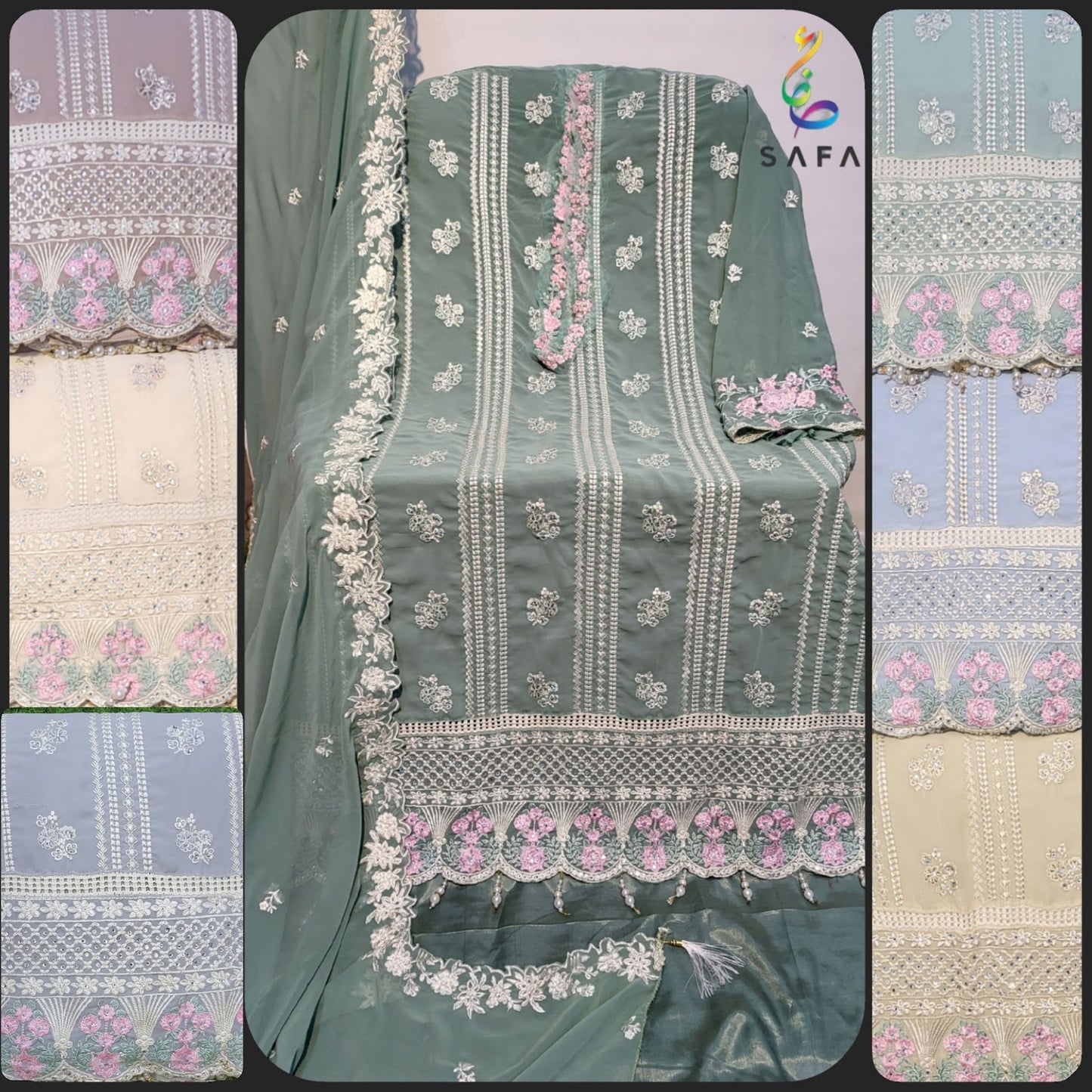 704-Colors Safa Creation Georgette Pakistani Salwar Suits