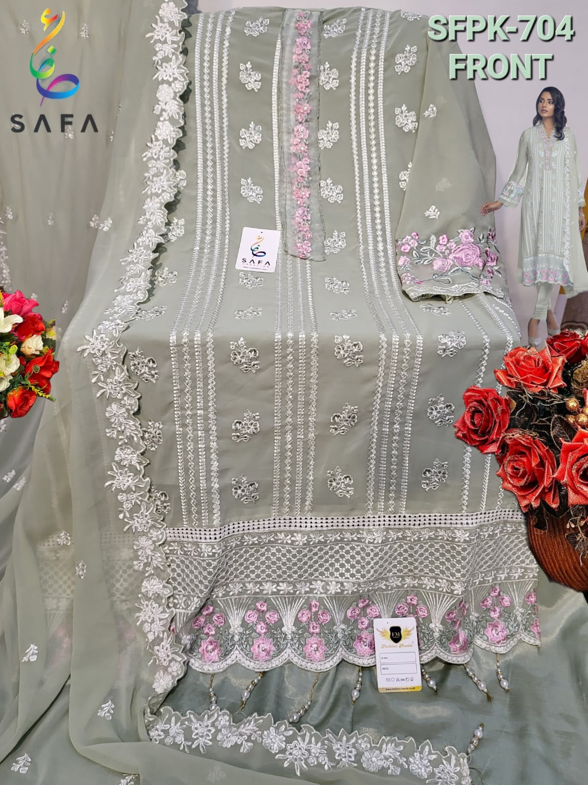 704 Safa Creation Georgette Pakistani Salwar Suits