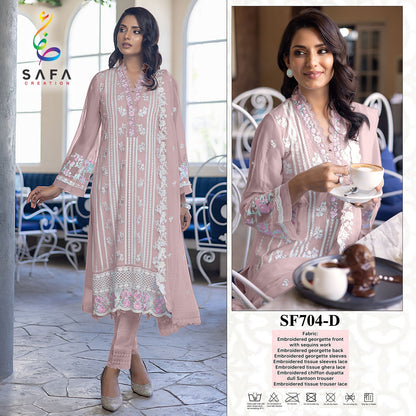 704 Safa Creation Georgette Pakistani Salwar Suits