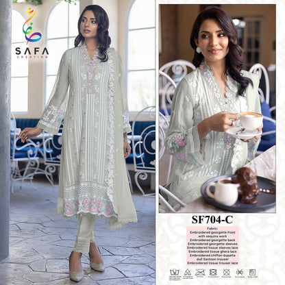 704 Safa Creation Georgette Pakistani Salwar Suits