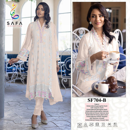 704 Safa Creation Georgette Pakistani Salwar Suits
