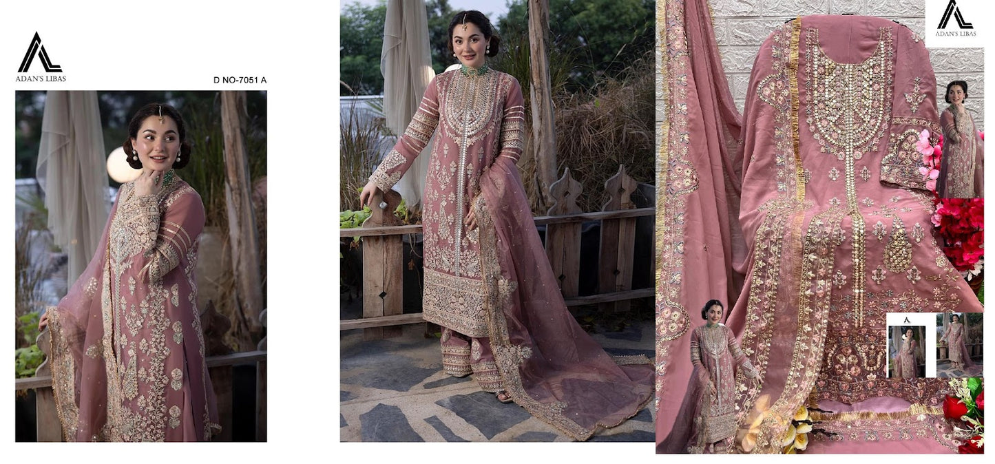 7051 Adans Libas Georgette Pakistani Salwar Suits