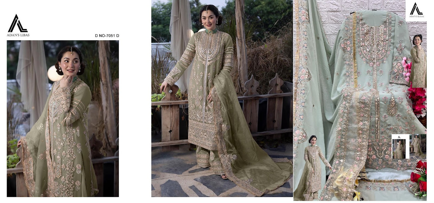 7051 Adans Libas Georgette Pakistani Salwar Suits