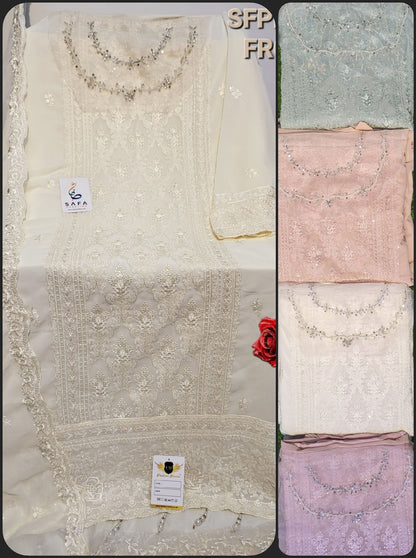 707 Safa Creation Georgette Pakistani Salwar Suits