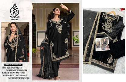 70 Al Qasr Readymade Velvet Suits