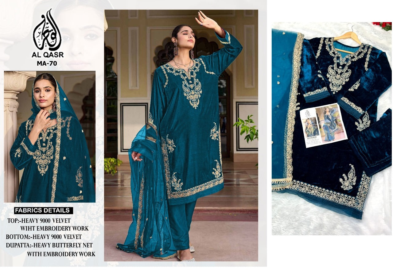 70 Al Qasr Readymade Velvet Suits