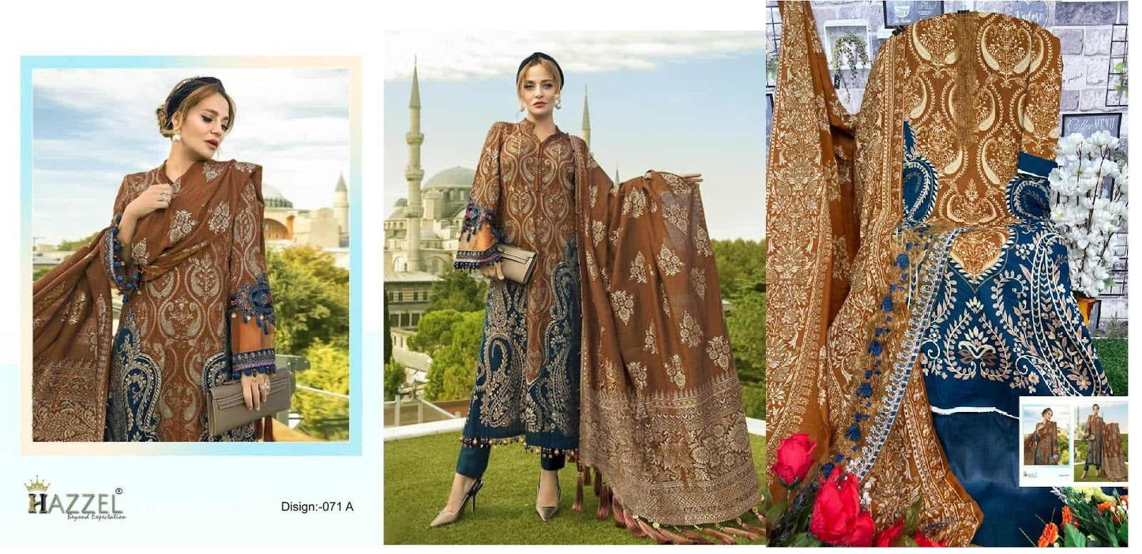 71- Maria B Lawn Hazzel Cotton Pakistani Patch Work Suits
