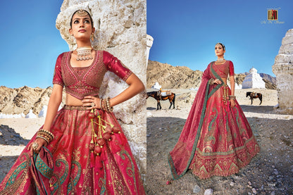 7101-7107 Mn Satin Lehenga Choli