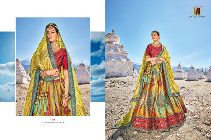 7101-7107 Mn Satin Lehenga Choli