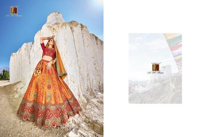 7101-7107 Mn Satin Lehenga Choli